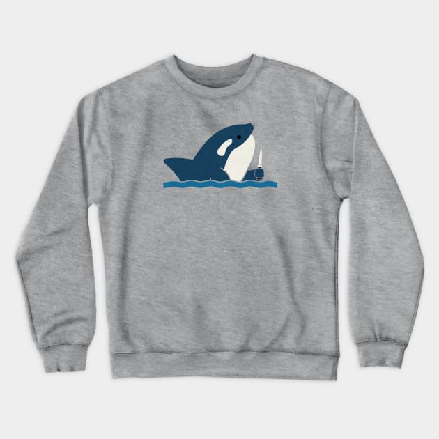 Killer Whale Crewneck Sweatshirt by HandsOffMyDinosaur